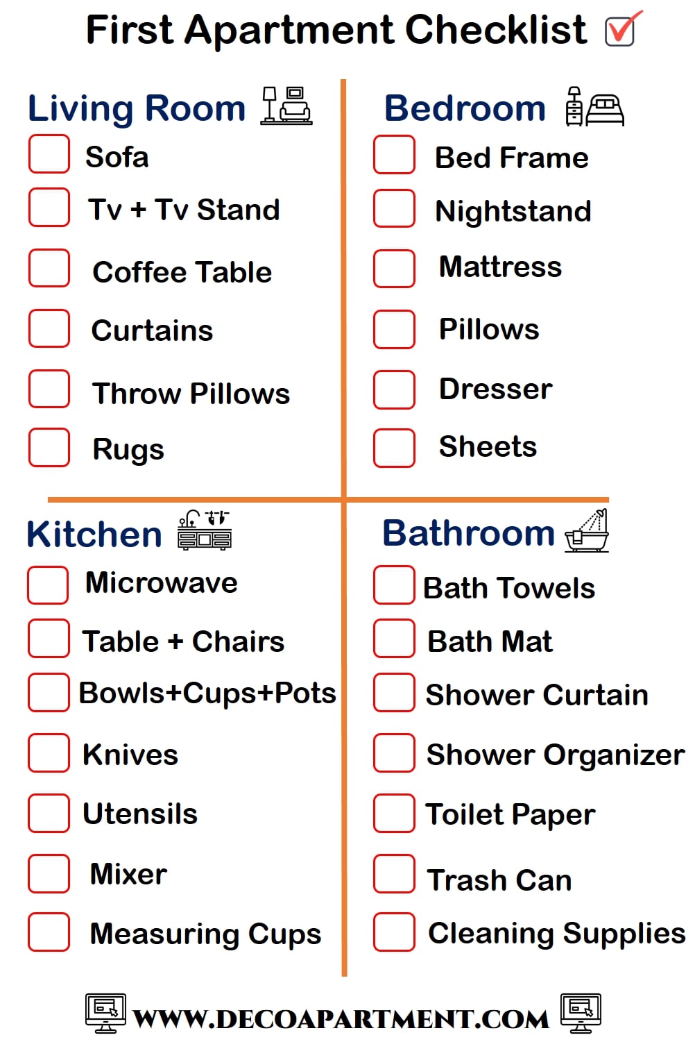 first apartment checklist